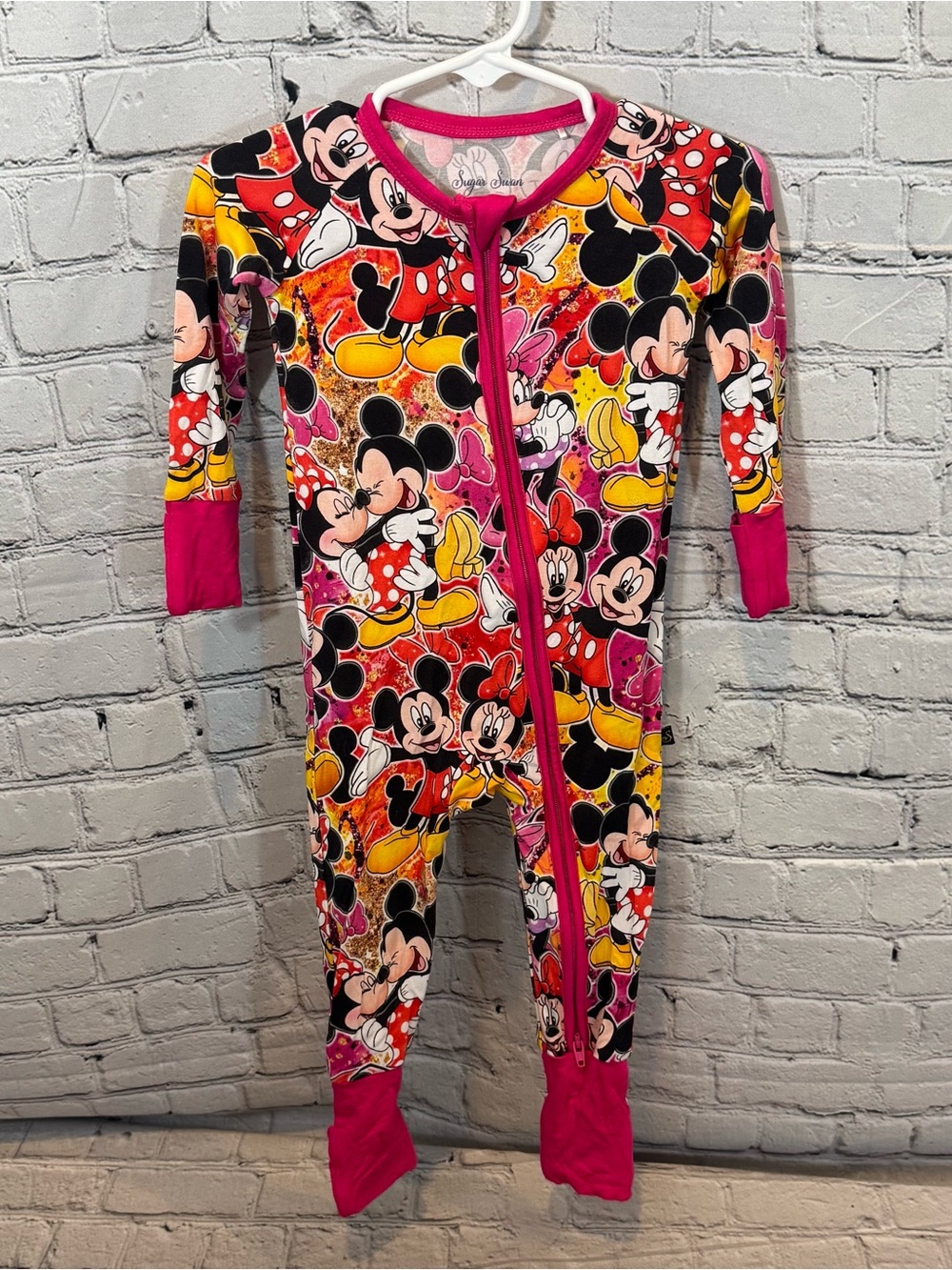 Sugar Swan Mickey and Minnie Bamboo Zippie